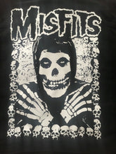 Load image into Gallery viewer, Misfits Crossed Arms Skeletal Hands Crimson Ghost Horror Business Black Denim Punk Girl Jacket