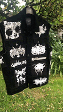 Load image into Gallery viewer, Black Metal Battle Jacket: Back Patches Presentation Cut-Off Denim Vest Darkthrone Bathory Mayhem Emperor