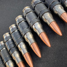 Load image into Gallery viewer, Bullet Belt: Genuine Metal Silver 7.62 Calibre with Copper Heads