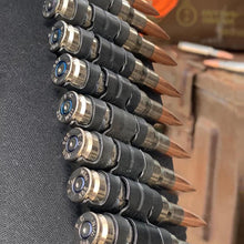 Load image into Gallery viewer, Bullet Belt: Genuine Metal Silver 7.62 Calibre with Copper Heads