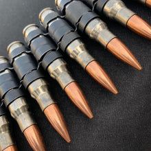 Load image into Gallery viewer, Bullet Belt: Genuine Metal Silver 7.62 Calibre with Copper Heads