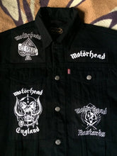 Load image into Gallery viewer, Motörhead Road Crew Denim Vest Cut-Off Battle Jacket Born To Lose Live To Win Ace Of Spades