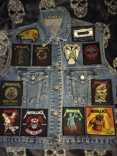 Load image into Gallery viewer, Metallica Fully Loaded Patch Vest Denim Cut-Off Thrash Metal Battle Jacket