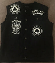 Load image into Gallery viewer, Motörhead Road Crew Biker Club Vest Cut-Off Denim Jacket Born To Lose Live To Win