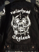 Load image into Gallery viewer, Motörhead Road Crew Denim Vest Cut-Off Battle Jacket Born To Lose Live To Win Ace Of Spades