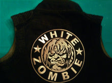 Load image into Gallery viewer, White Zombie Girls' Denim Biker Vest Dragula Living Dead Girl