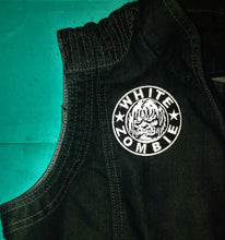 Load image into Gallery viewer, White Zombie Girls' Denim Biker Vest Dragula Living Dead Girl