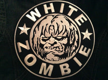 Load image into Gallery viewer, White Zombie Girls' Denim Biker Vest Dragula Living Dead Girl