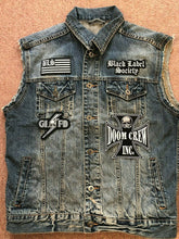 Load image into Gallery viewer, Black Label Society Doom Crew Rocker Patch Set Battle Jacket Cut-Off Denim BLS GIFD