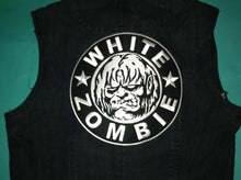 Load image into Gallery viewer, White Zombie Girls' Denim Biker Vest Dragula Living Dead Girl