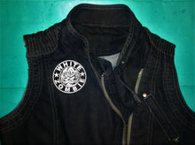 Load image into Gallery viewer, White Zombie Girls' Denim Biker Vest Dragula Living Dead Girl