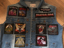 Load image into Gallery viewer, Your Personal Patch Collection/Selection Cut-Off Denim Battle Jacket Vest Heavy Metal Thrash Death Doom
