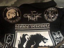 Load image into Gallery viewer, Black Metal Battle Jacket Cut-Off Denim Vest True Scandinavian XXL Superstrip Patch
