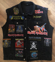 Load image into Gallery viewer, Fully Laden Iron Maiden: Trooper Edition Fear Of The Dark Patch Denim Cut-Off Battle Jacket
