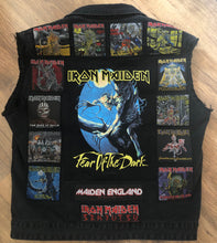 Load image into Gallery viewer, Fully Laden Iron Maiden: Trooper Edition Fear Of The Dark Patch Denim Cut-Off Battle Jacket
