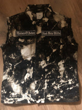 Load image into Gallery viewer, Watain Filth-Splattered Battle Jacket Distressed Black Metal Rocker Patch Denim Cut-Off Bleach Out Edition
