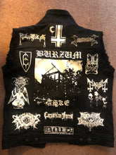 Load image into Gallery viewer, Depressive Suicidal Black Metal Battle Jacket Cut-Off Denim Vest Shining Lifelover Nocturnal Depression
