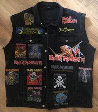 Load image into Gallery viewer, Fully Laden Iron Maiden: Trooper Edition Fear Of The Dark Patch Denim Cut-Off Battle Jacket
