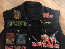Load image into Gallery viewer, Fully Laden Iron Maiden: Trooper Edition Fear Of The Dark Patch Denim Cut-Off Battle Jacket
