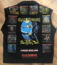 Load image into Gallery viewer, Fully Laden Iron Maiden: Trooper Edition Fear Of The Dark Patch Denim Cut-Off Battle Jacket
