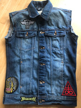 Load image into Gallery viewer, Stranger Things 4 Eddie Munson Denim Vest Jacket Dio Motörhead Iron Maiden Megadeth

