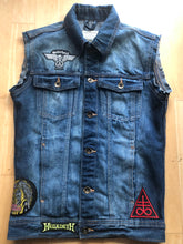 Load image into Gallery viewer, Stranger Things 4 Eddie Munson Denim Vest Jacket Dio Motörhead Iron Maiden Megadeth
