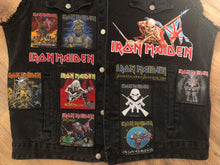 Load and play video in Gallery viewer, Fully Laden Iron Maiden: Trooper Edition Fear Of The Dark Patch Denim Cut-Off Battle Jacket
