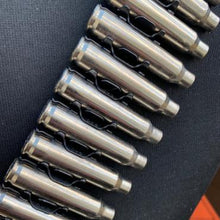 Load image into Gallery viewer, Bullet Belt: Genuine Metal Silver 5.56 Calibre
