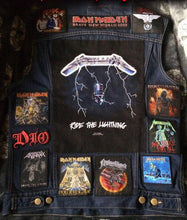 Load image into Gallery viewer, Your Personal Patch Collection/Selection Cut-Off Denim Battle Jacket Vest Heavy Metal
