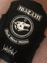 Load image into Gallery viewer, Total Watain Patch Battle Jacket Black Metal Denim Cut-Off Trident Wolf Eclipse To The Death FTW 13
