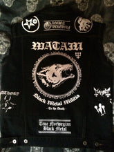 Load image into Gallery viewer, Black Metal Battle Jacket Cut-Off Denim Vest Watain Mayhem Bathory Darkthrone Dissection Venom
