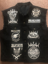 Load image into Gallery viewer, Watain Black Metal Militia Wolf Denim Vest Cut-Off Battle Jacket Sworn To The Dark
