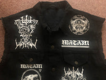 Load image into Gallery viewer, Watain Black Metal Militia Wolf Denim Vest Cut-Off Battle Jacket Sworn To The Dark
