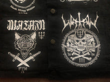 Load image into Gallery viewer, Total Watain Patch Battle Jacket Black Metal Denim Cut-Off Trident Wolf Eclipse To The Death FTW 13
