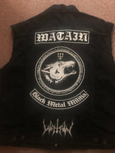 Load image into Gallery viewer, Watain Black Metal Militia Wolf Denim Vest Cut-Off Battle Jacket Sworn To The Dark
