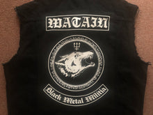 Load image into Gallery viewer, Total Watain Patch Battle Jacket Black Metal Denim Cut-Off Trident Wolf Eclipse To The Death FTW 13
