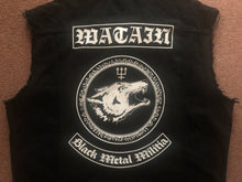 Load image into Gallery viewer, Watain Black Metal Militia Wolf Denim Vest Cut-Off Battle Jacket Sworn To The Dark
