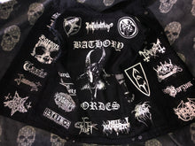 Load image into Gallery viewer, Black Metal Battle Jacket Cut-Off Denim Vest Mayhem De Mysteriis Dom Sathanas
