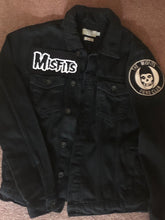 Load image into Gallery viewer, Misfits Fiend Club Black Denim Horror Business Punk Jacket Crimson Ghost Skull
