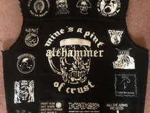 Load image into Gallery viewer, Crust Punk Anarchopunk Battle Jacket Cut-Off Denim Vest Doom Discharge Amebix Deviated Instinct Zounds
