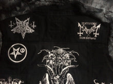 Load image into Gallery viewer, Black Metal Battle Jacket Cut-Off Denim Vest Darkthrone Watain Bathory Satyricon Immortal
