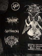 Load image into Gallery viewer, Black Metal Battle Jacket Cut-Off Denim Vest Darkthrone Watain Bathory Satyricon Immortal
