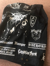 Load image into Gallery viewer, Black Metal Battle Jacket Cut-Off Denim Vest Darkthrone Marduk Mayhem Emperor Gorgoroth Taake
