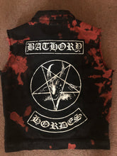 Load image into Gallery viewer, Bathory Hordes Rocker Patch Battle Jacket Blood Fire Death Edition Cut-Off Denim Black Metal
