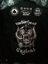 Load image into Gallery viewer, Motörhead Road Crew Denim Vest Cut-Off Battle Jacket Born To Lose Live To Win Ace Of Spades
