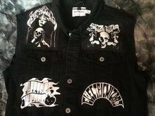 Load image into Gallery viewer, Electric Wizard Black Mass Black Denim Doom Metal Vest Cut-Off Battle Jacket Satanic Priestess
