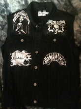 Load image into Gallery viewer, Electric Wizard Black Mass Black Denim Doom Metal Vest Cut-Off Battle Jacket Satanic Priestess
