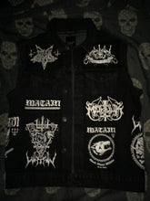 Load image into Gallery viewer, Black Metal Battle Jacket Cut-Off Denim Vest Watain Mayhem Bathory Darkthrone Dissection Venom
