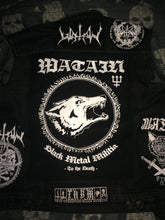 Load image into Gallery viewer, Black Metal Battle Jacket Cut-Off Denim Vest Watain Mayhem Bathory Darkthrone Dissection Venom
