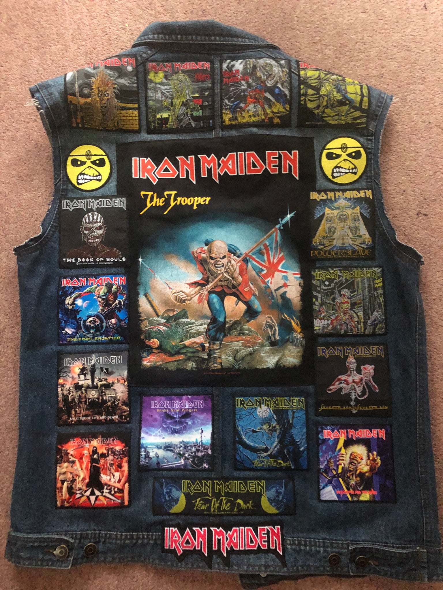 The first time iron patches on fake leather, it is successful! :  r/BattleJackets